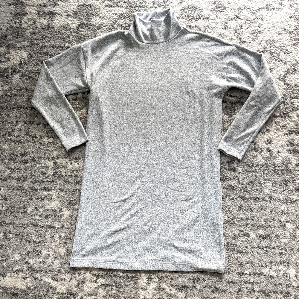 Uniqlo Heather Grey Sweater Dress Turtleneck XS